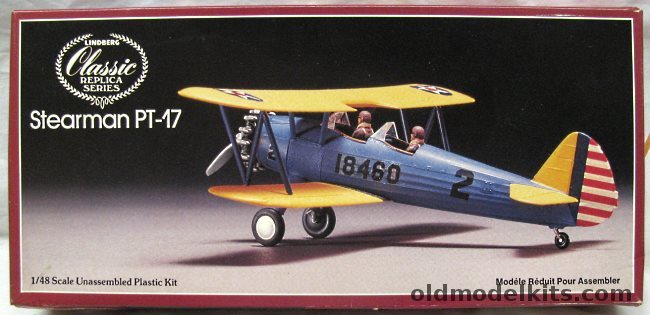 Lindberg 1/48 Stearman PT-17 Kaydet Trainer, 533 plastic model kit